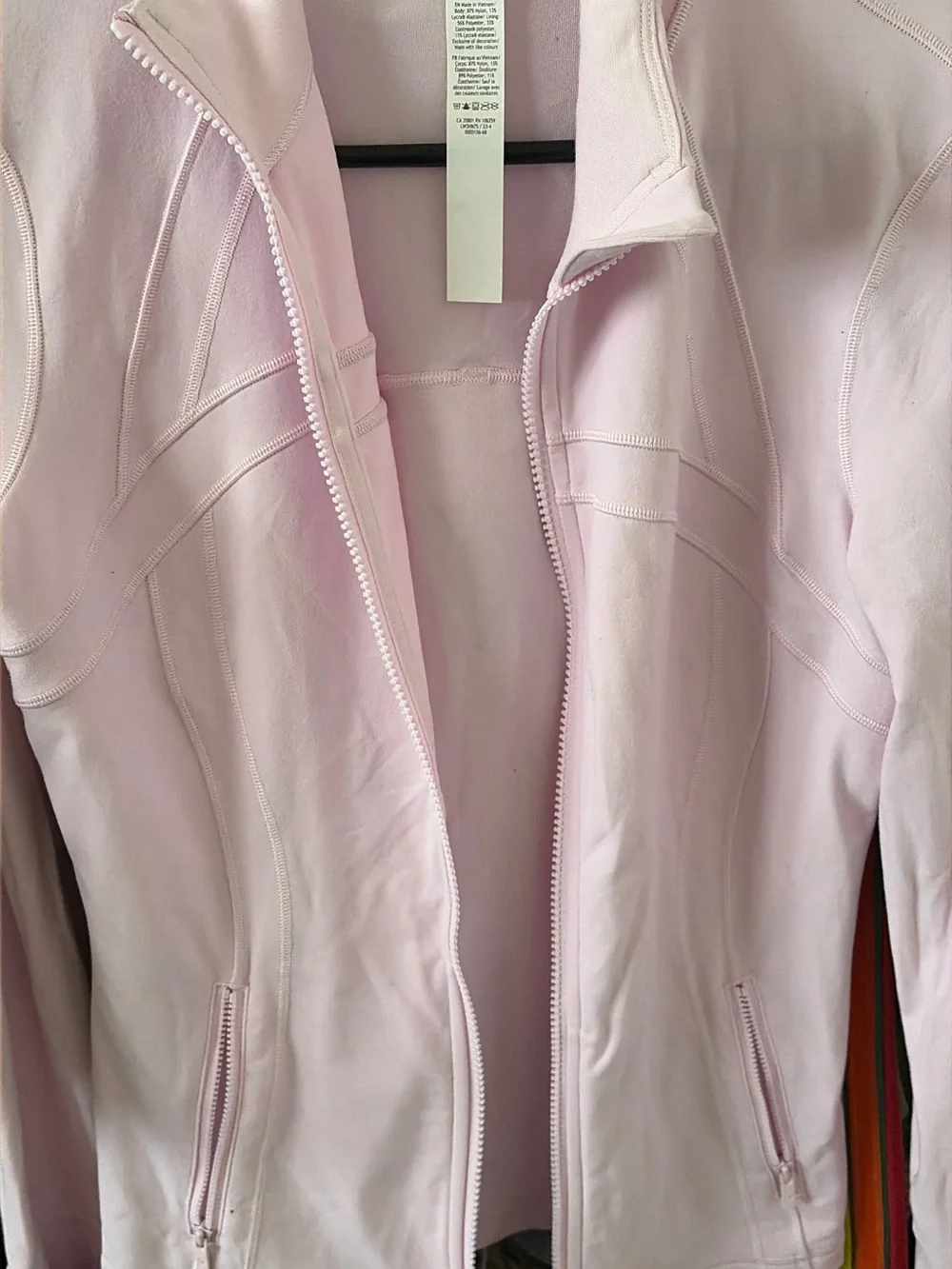 Lululemon jacket size 8 light pink good condition